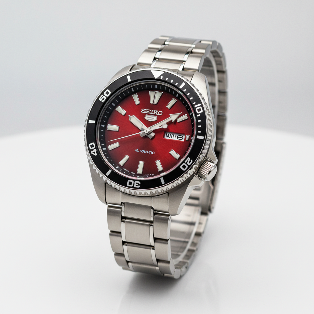 Seiko 5 Sports Automatic Steel Rojo SRPD55K5