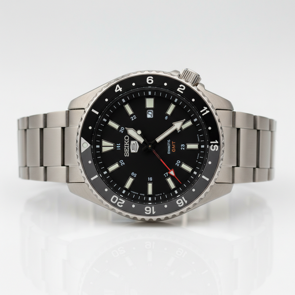 Seiko 5 Sports GMT Automatic Negro SRPG29K2