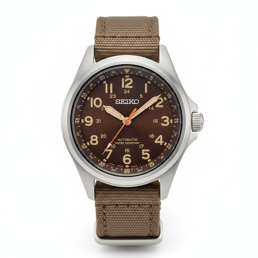 Seiko Field Series Automático Marrón SRPG43
