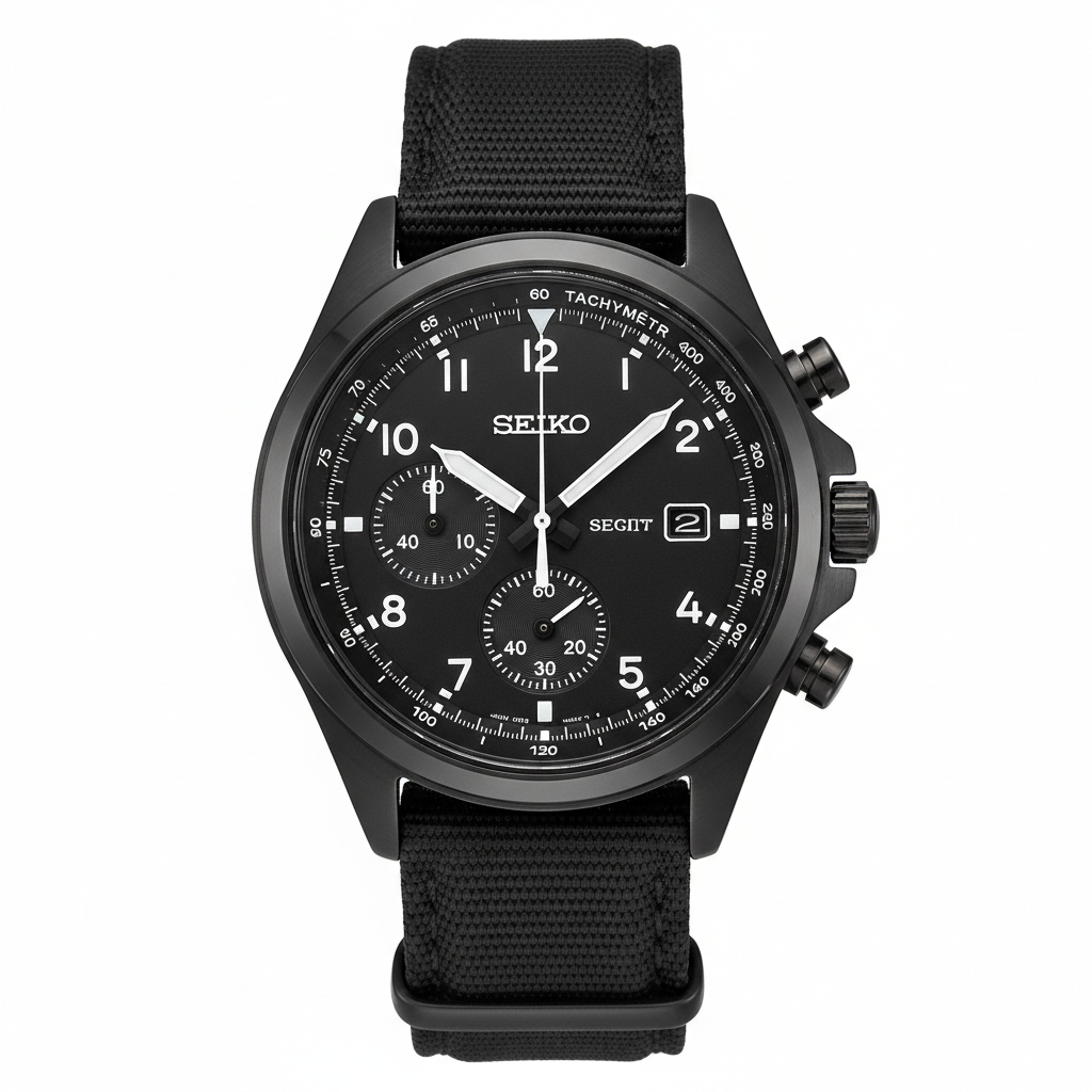 Seiko Field Series Chronograph Negro SRPG51