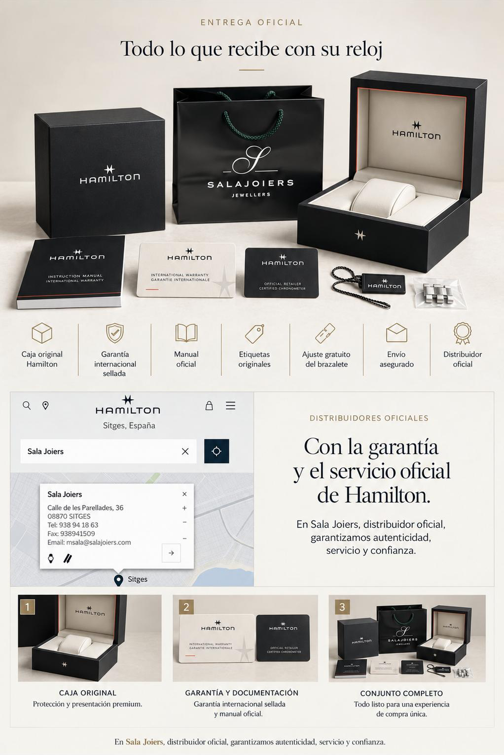 Todo lo que recibe con su reloj Hamilton — Sala Joiers, distribuidor oficial