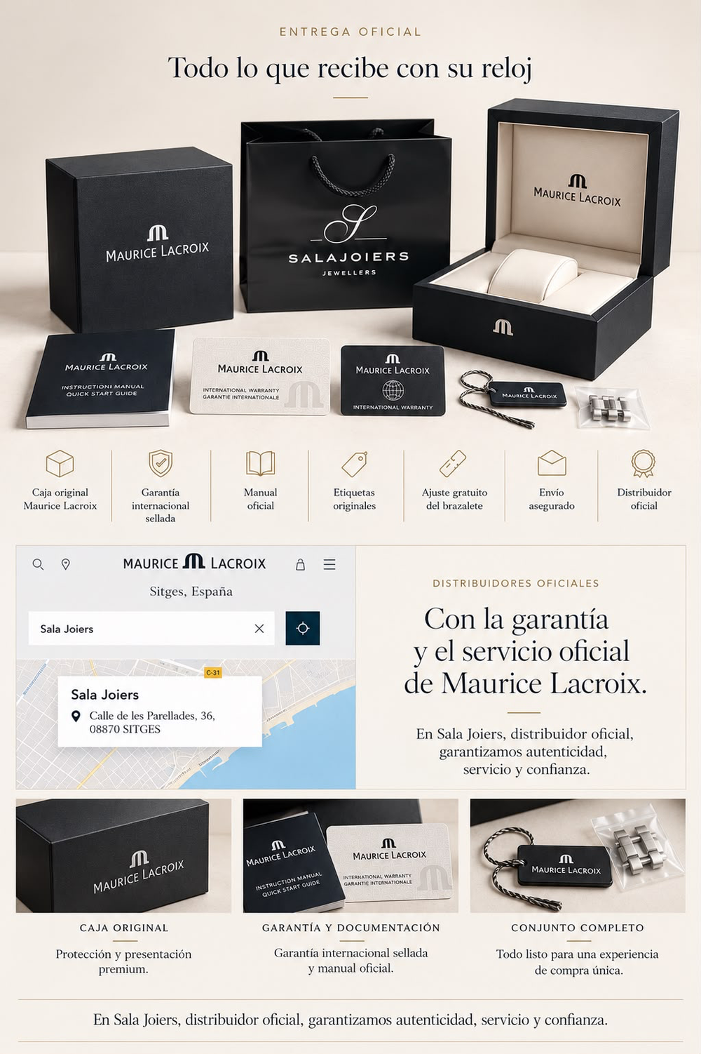 Todo lo que recibe con su reloj Maurice Lacroix — Sala Joiers, distribuidor oficial
