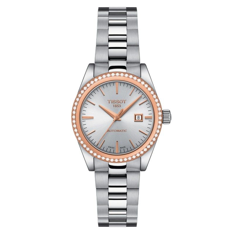 t-my lady automatic 18k gold bezel