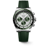 CONQUEST CHRONOGRAPHPLATA MATE L3.835.4.02  CONTADORES VERDES CAUCHO